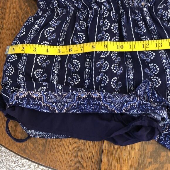 NEW Skies are Blue Navy and White Three Quarter Sleeve Romper Size S NWT - Picture 16 of 16
